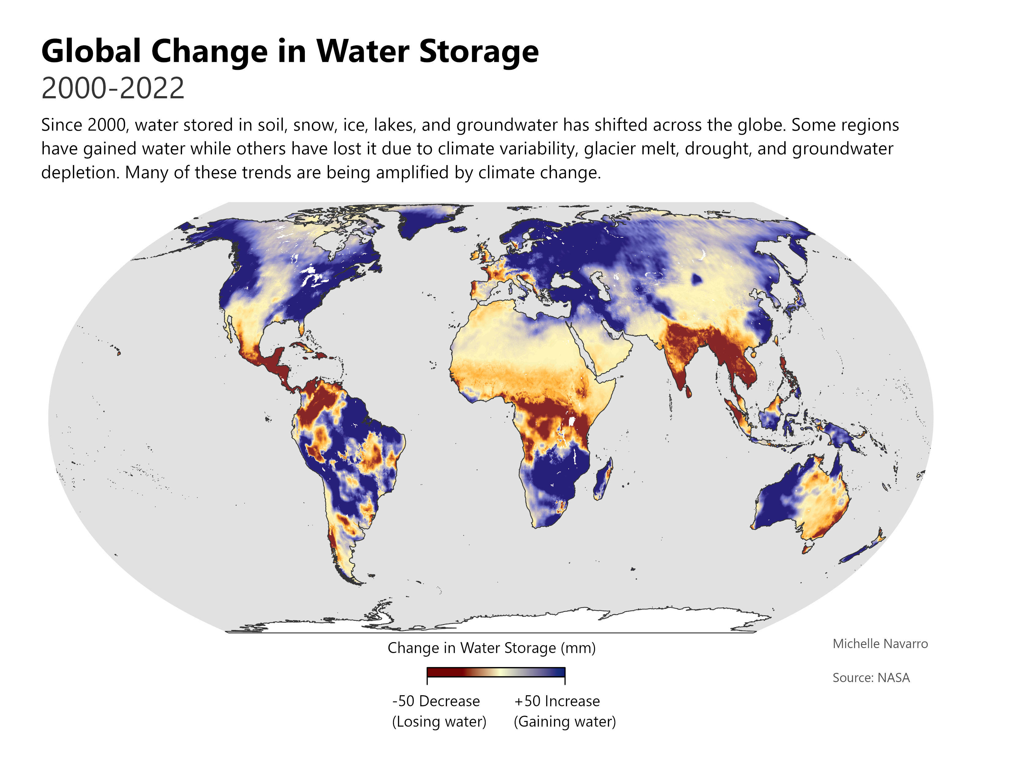 Global Change in Water Storage, 2000–2022
